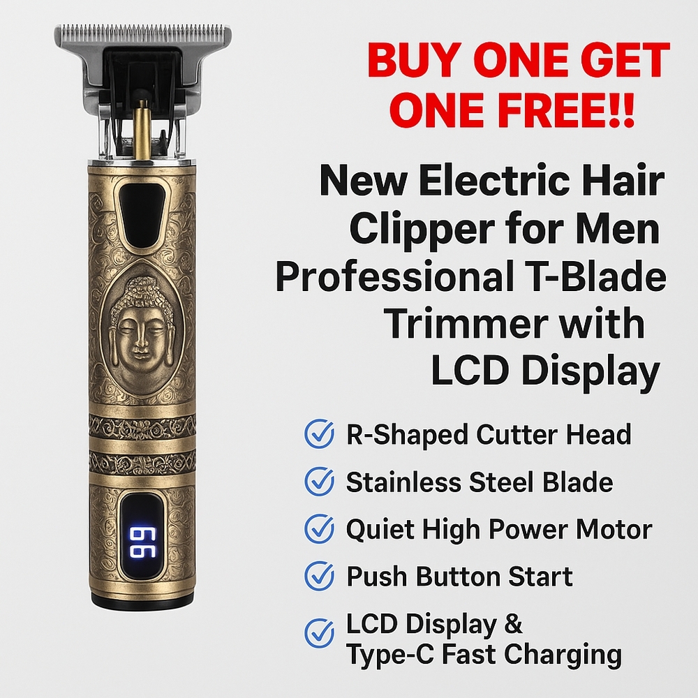 🔥 BUY ONE GET ONE FREE!! 🔥New Electric Hair Clipper for Men
